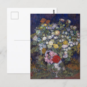 Boeket van bloemen in een vaas   Van Gogh   Briefkaart