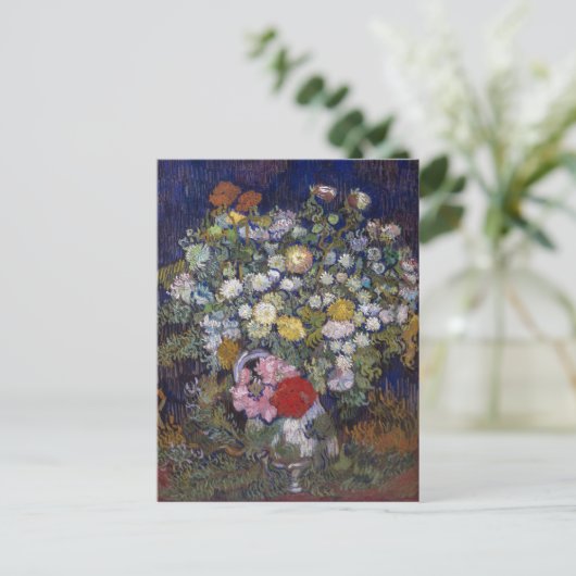 Boeket van bloemen in een vaas | Van Gogh | Briefkaart (Staand voorkant)