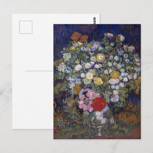Boeket van bloemen in een vaas | Van Gogh | Briefkaart (Voorkant / Achterkant)