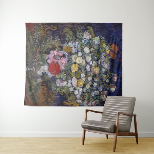 Boeket van bloemen in een vaas | Van Gogh | Wandkleed (In Situ (horizontaal))