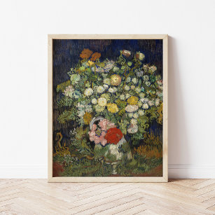 Boeket van bloemen in een vaas   Vincent Van Gogh Poster