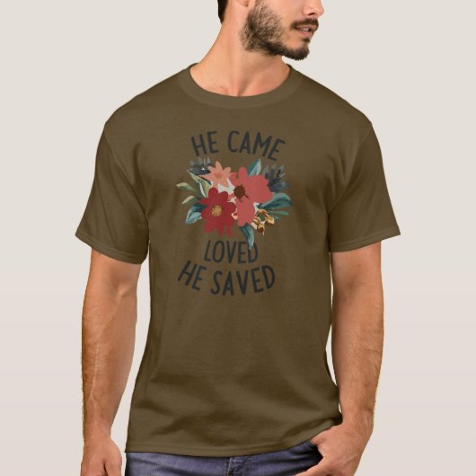 Boeket van bloemen met Jezus liefde T-shirt (Voorkant)