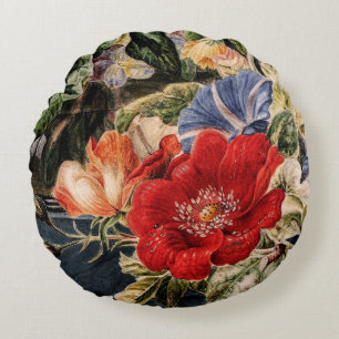 boeket van bloemen rond kussen