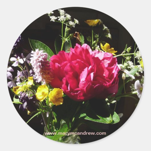 Boeket van Bloemen stickers (Voorkant)