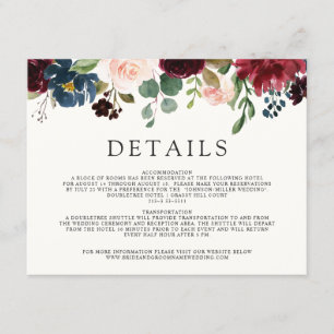 Boeket van Bourgondië de Details van het Informatiekaartje