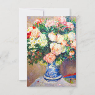 Boeket van Chrysanten en een Japanse Fan Bedankkaart