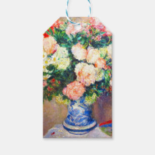 Boeket van Chrysanten en een Japanse Fan Cadeaulabel