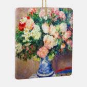 Boeket van Chrysanten en een Japanse Fan Keramisch Ornament (Rechts)