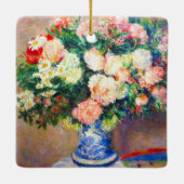 Boeket van Chrysanten en een Japanse Fan Keramisch Ornament (Achterkant)