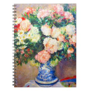 Boeket van Chrysanten en een Japanse Fan Notitieboek