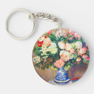 Boeket van Chrysanten en een Japanse Fan Sleutelhanger