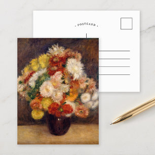 Boeket van Chrysanten Renoir Briefkaart