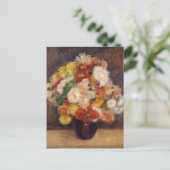 Boeket van Chrysanten | Renoir Briefkaart (Staand voorkant)