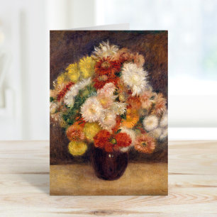 Boeket van Chrysanten   Renoir Kaart