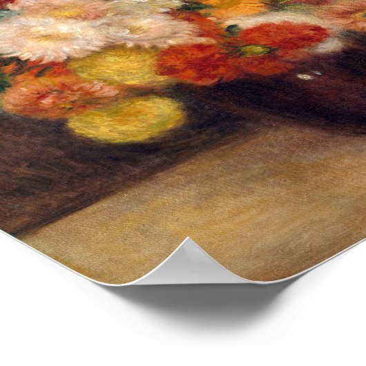 Boeket van Chrysanten | Renoir Poster (Hoek)