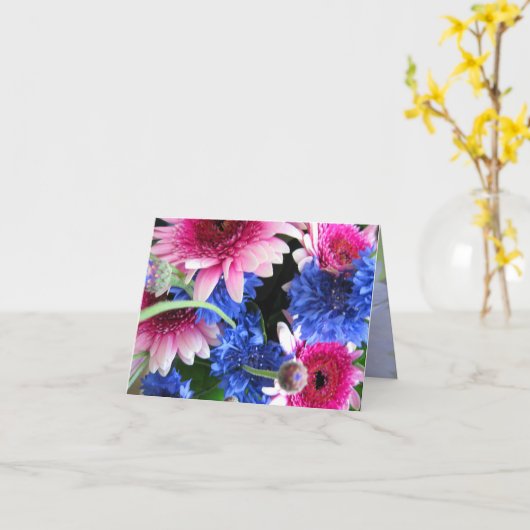 Boeket van de kaartje van de Bloemen Kaart (Gele Bloem)