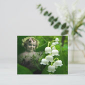 Boeket van de Klokbloem van het lelietje-van-dalen Briefkaart (Staand voorkant)