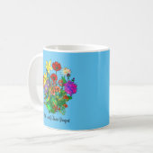 Boeket van Geboorte Maand Bloemen Koffiemok (Voorkant links)