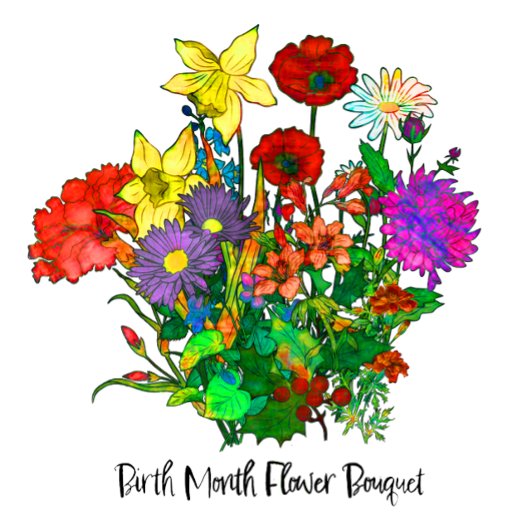 Boeket van Geboorte Maand Bloemen Koffiemok