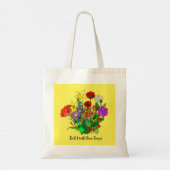 Boeket van Geboorte Maand Bloemen Tote Bag (Achterkant)