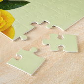 Boeket van gele rozen en baby's adem legpuzzel (Zijkant)