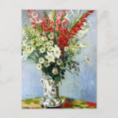 Boeket van Gladiolus Lelies Daisies Claude Monet Briefkaart (Voorkant)