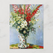Boeket van Gladiolus Lelies Daisies Claude Monet Briefkaart (Voorkant)