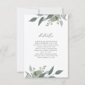 Boeket van Greenery Details Kaart (Voorkant)