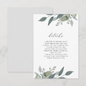 Boeket van Greenery Details Kaart (Voorkant / Achterkant)