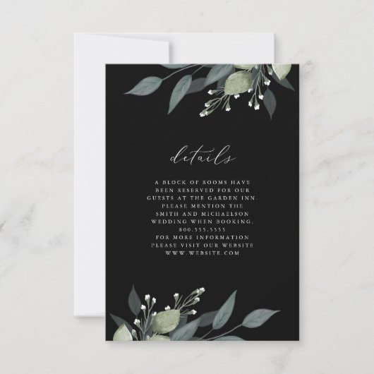 Boeket van Greenery Details Kaart (Voorkant)