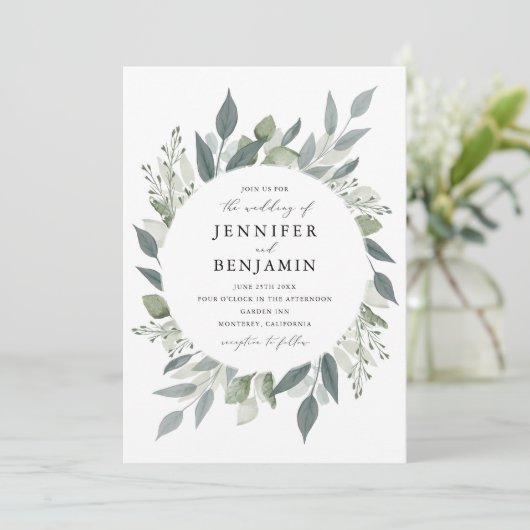 Boeket van Greenery Kaart (Staand voorkant)