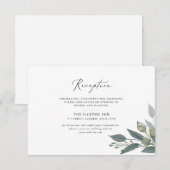 Boeket van Greenery Receptie Kaart (Voorkant / Achterkant)
