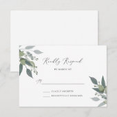 Boeket van Greenery RSVP Kaartje (Voorkant / Achterkant)