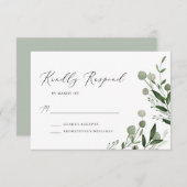 Boeket van Greenery RSVP Kaartje (Voorkant / Achterkant)