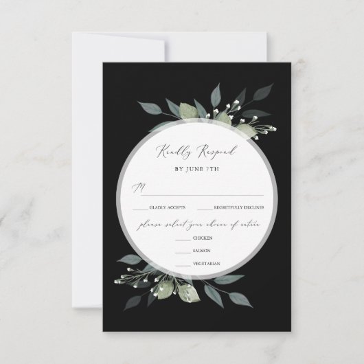 Boeket van Greenery RSVP Kaartje (Voorkant)