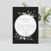 Boeket van Greenery RSVP Kaartje (Staand voorkant)