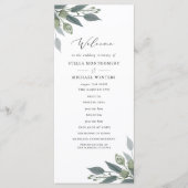 Boeket van Greenery Wedding Programma Programmakaart (Voorkant)