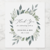 Boeket van Greenery Wijn Etiket (Enkel label)