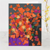 Boeket van Harten Verjaardag Kaart (Gele Bloem)
