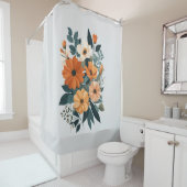Boeket van Herfstbloemen Douchegordijn (In situ)
