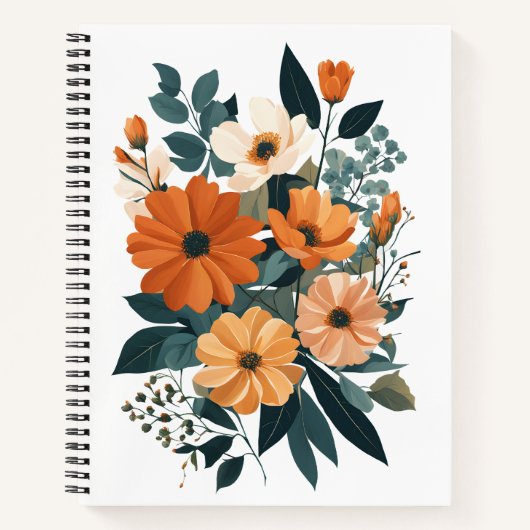 Boeket van Herfstbloemen Notitieboek (Voorkant)
