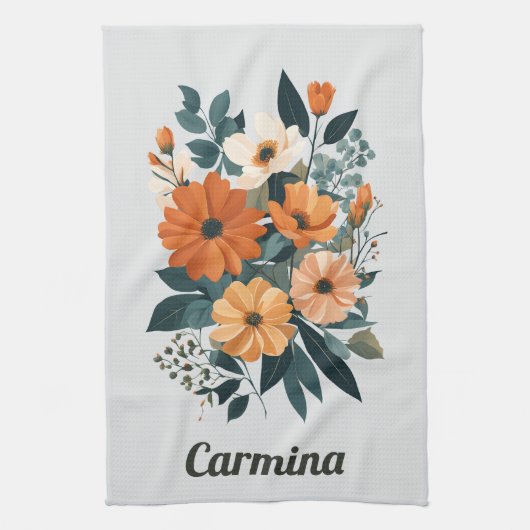 Boeket van Herfstbloemen Theedoek (Verticaal)