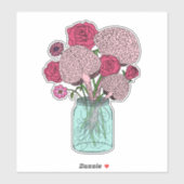 Boeket van Hersenen Bloemen Sticker (Vel)