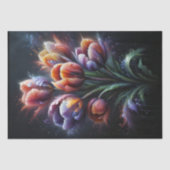 Boeket van kleurrijke tulpen Decoupage Tissuepapier (Voorkant)