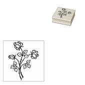 boeket van kunststempel van de roos rubberstempel (Gestempeld)