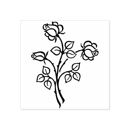 boeket van kunststempel van de roos rubberstempel (Afrduk)