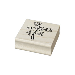 boeket van kunststempel van de roos rubberstempel
