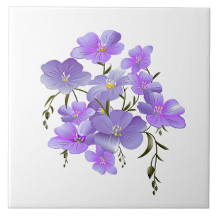 Boeket van Lavendelkleurige bloemen Tegeltje