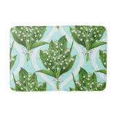 Boeket van lelie van de vallei bloemen op blauw badmat (Voorkant)