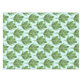 Boeket van lelie van de vallei bloemen op blauw tafelkleed (Voorkant (Horizontaal))